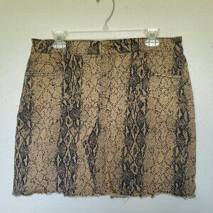 Fashion Nova Snake Skin Mini Skirt 2X